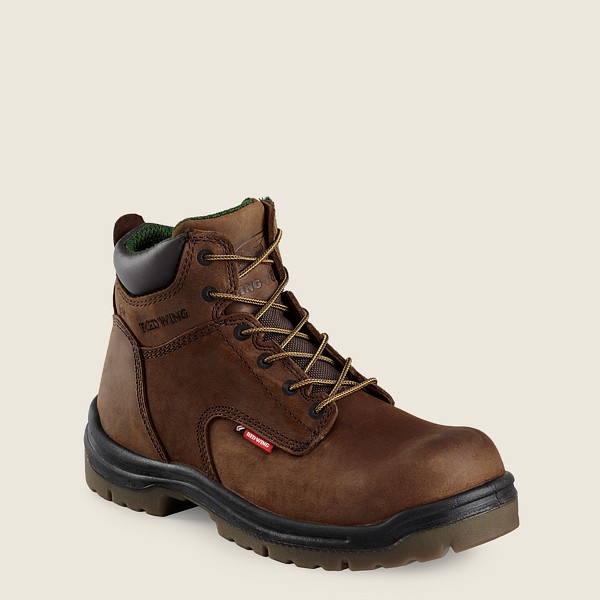 Red Wing Mens King Toe® - 6-inch Toe - Safety Boots Brown - 0153XFOZS